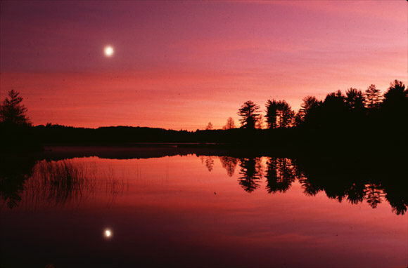 Pickerel Lake and moon